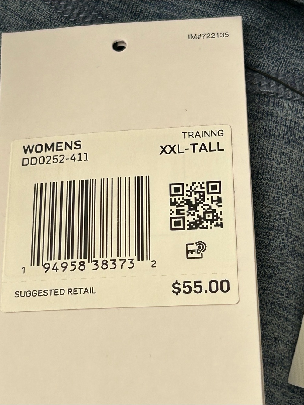 New Nike One Leggings Womens XXL Tall Blue Stretch Activewear Tight Training - Picture 8 of 13